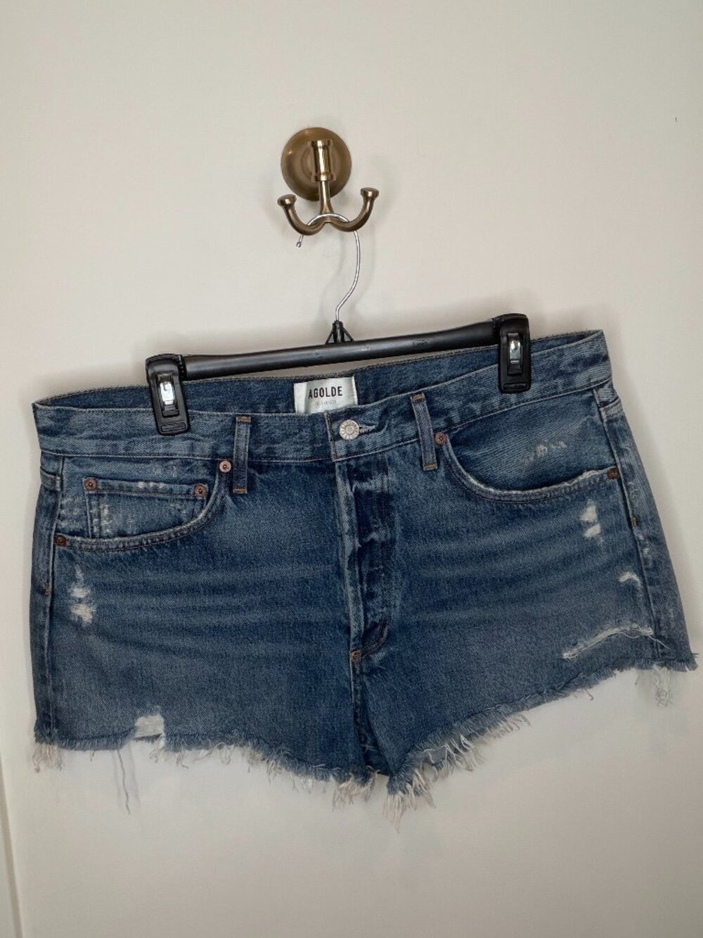 Brand New AGOLDE Jean Shorts Dark Wash Size 30